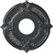 Ekena Millwork Attica Ceiling Medallion (Fits Canopies up to 3 1/2"), Hand-Painted Pewter, 12 3/4"OD x 4"ID x 1/2"P CM12ATPES - alternate 1